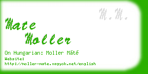 mate moller business card